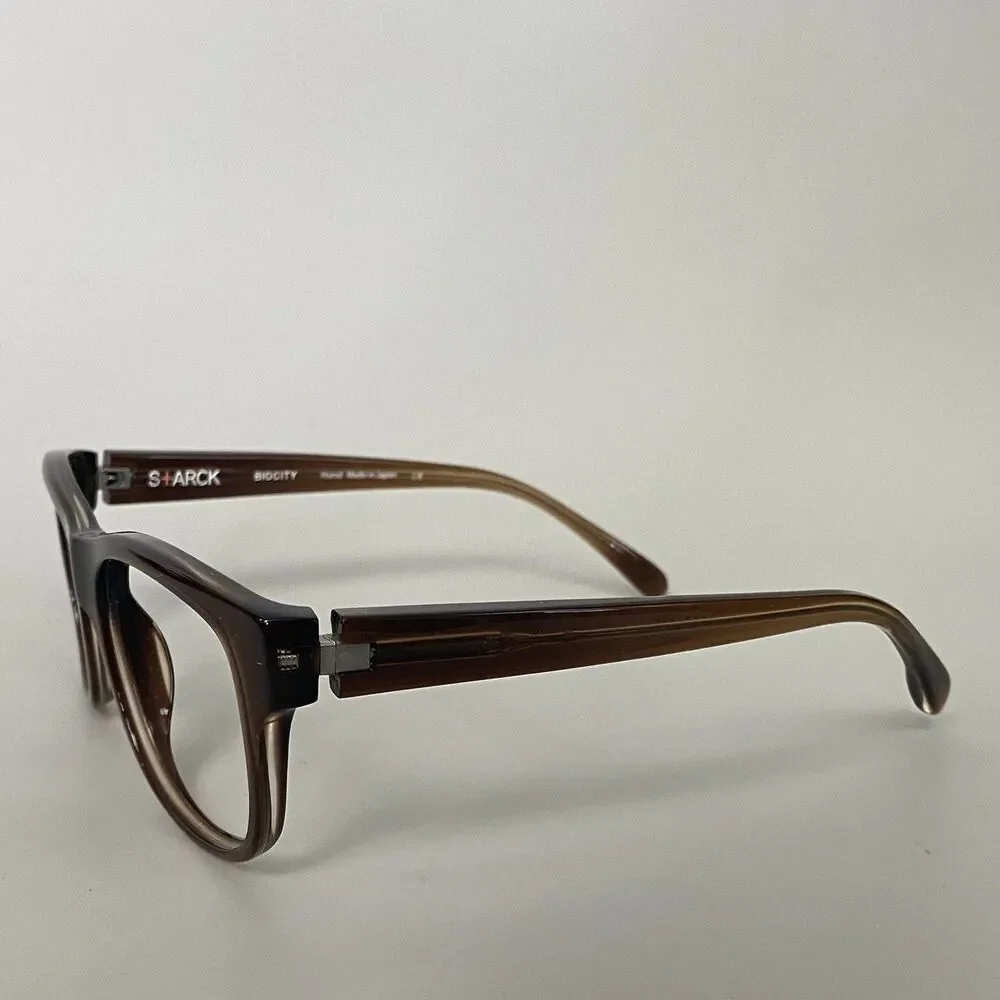 STARCK Eyes Mikli PL1062 0004 Biocity Brown Eyeglass Frames 53-18 143 Japan